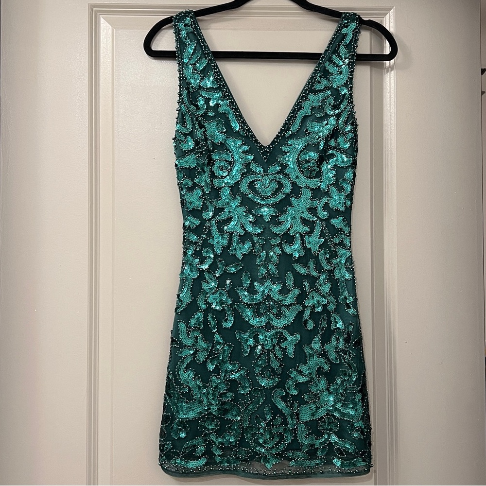 Lulus Emerald Green Beaded Dress